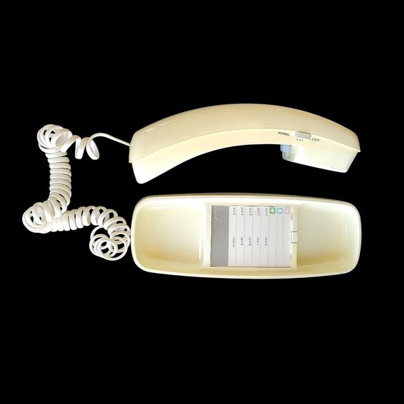 Vintage 90s AT&T Telephone Trimline 210 Touch Tone Wall Mount Speed Memory Bank - Picture 3 of 13